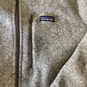 Patagonia Grey Fleece Zip Down. Size XL